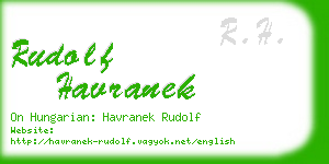 rudolf havranek business card